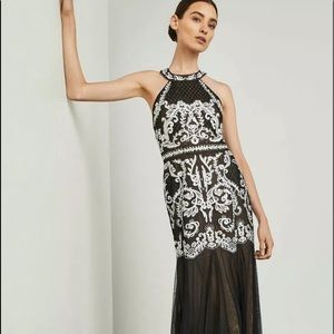 BCBGMAXAZRIA Tulle halter black Gown size 8